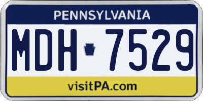 PA license plate MDH7529