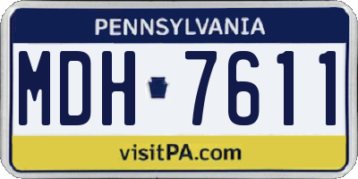 PA license plate MDH7611