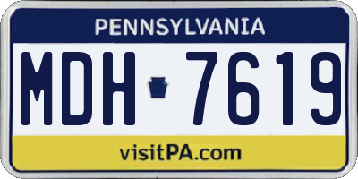 PA license plate MDH7619