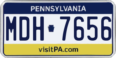 PA license plate MDH7656