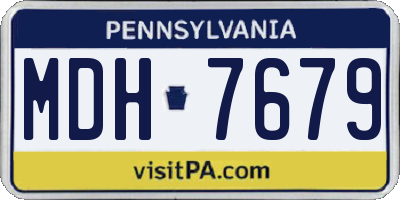 PA license plate MDH7679