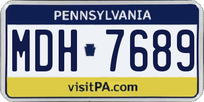 PA license plate MDH7689