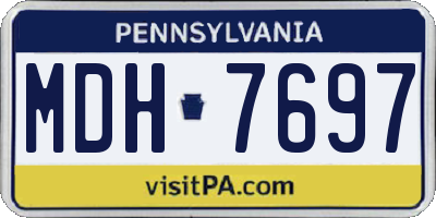 PA license plate MDH7697