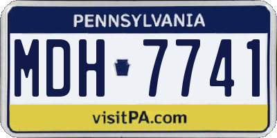 PA license plate MDH7741