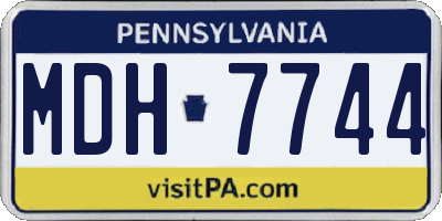 PA license plate MDH7744