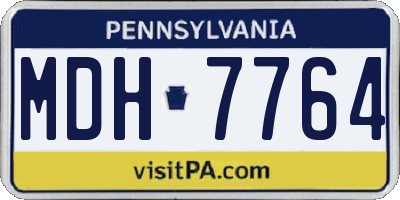 PA license plate MDH7764