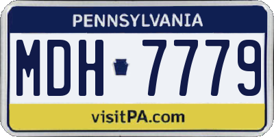 PA license plate MDH7779