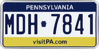 PA license plate MDH7841