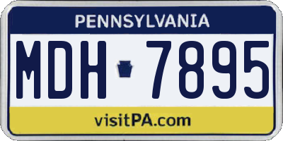 PA license plate MDH7895