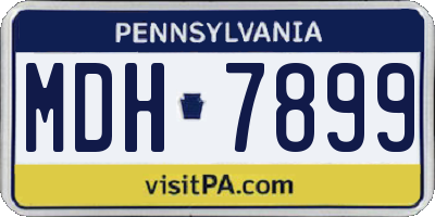 PA license plate MDH7899