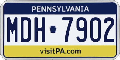 PA license plate MDH7902
