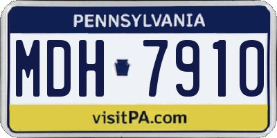 PA license plate MDH7910