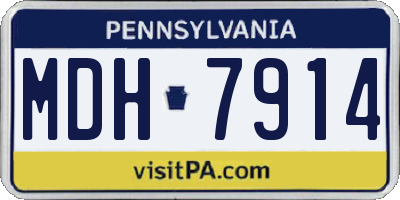 PA license plate MDH7914