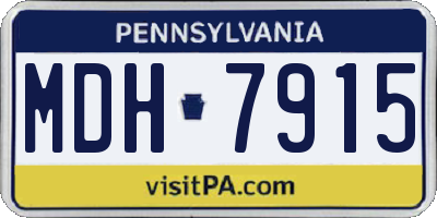 PA license plate MDH7915