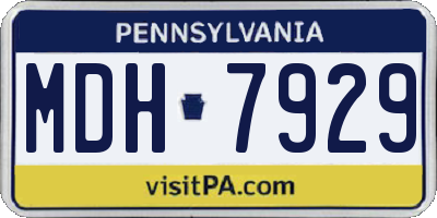 PA license plate MDH7929