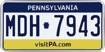 PA license plate MDH7943