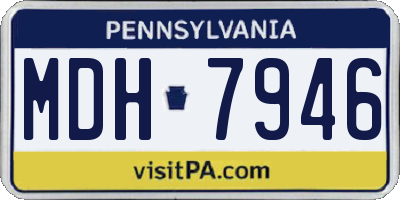 PA license plate MDH7946