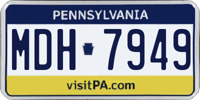 PA license plate MDH7949