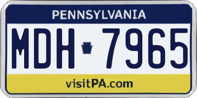 PA license plate MDH7965