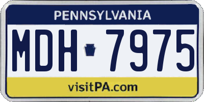 PA license plate MDH7975