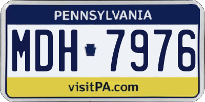 PA license plate MDH7976