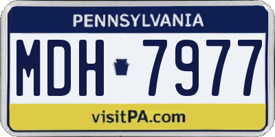 PA license plate MDH7977