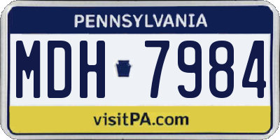 PA license plate MDH7984