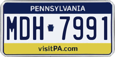 PA license plate MDH7991