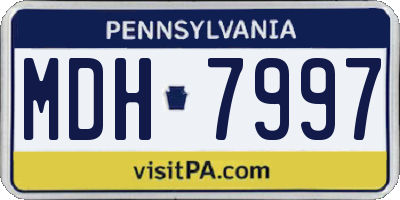 PA license plate MDH7997