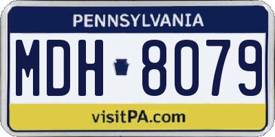 PA license plate MDH8079