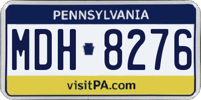 PA license plate MDH8276