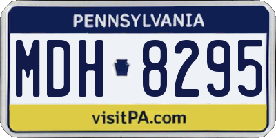 PA license plate MDH8295