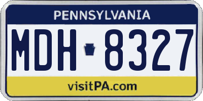 PA license plate MDH8327