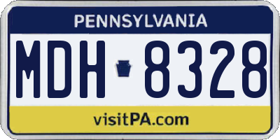 PA license plate MDH8328