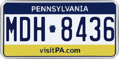 PA license plate MDH8436