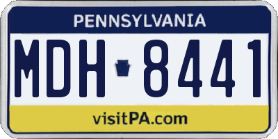 PA license plate MDH8441