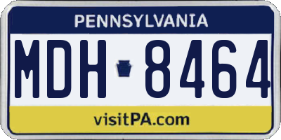 PA license plate MDH8464