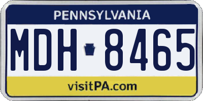 PA license plate MDH8465