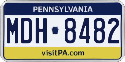 PA license plate MDH8482