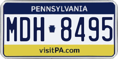 PA license plate MDH8495