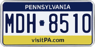 PA license plate MDH8510