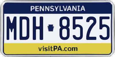 PA license plate MDH8525