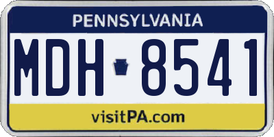 PA license plate MDH8541