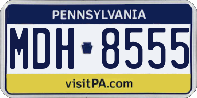 PA license plate MDH8555