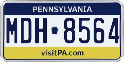PA license plate MDH8564