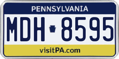 PA license plate MDH8595