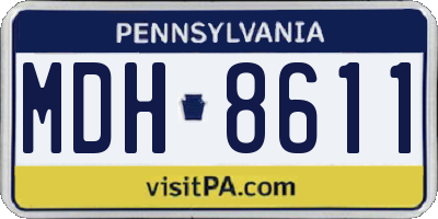 PA license plate MDH8611