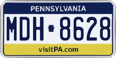 PA license plate MDH8628