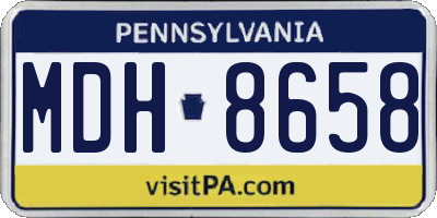 PA license plate MDH8658