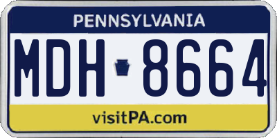 PA license plate MDH8664